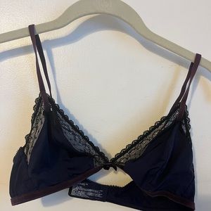 Silk Navy Bra